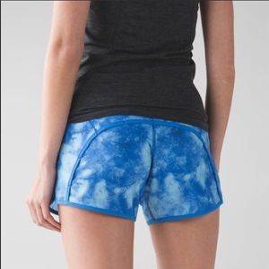 Lululemon Run Times Shorts-Tidal Trip Blue, 8